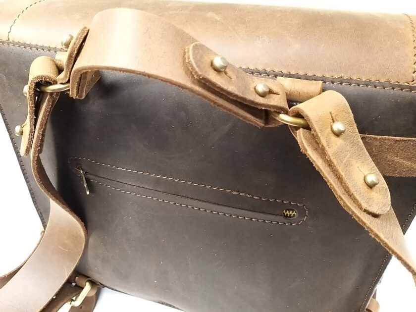 Military Leather Backpack - immagine 9