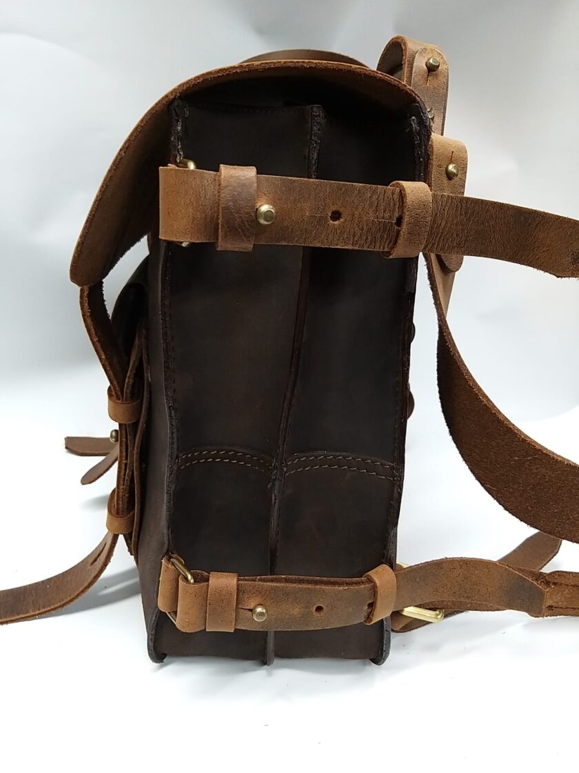 Military Leather Backpack - immagine 8