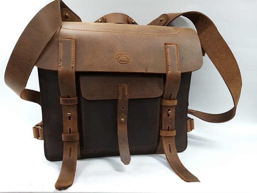 Military Leather Backpack - immagine 13