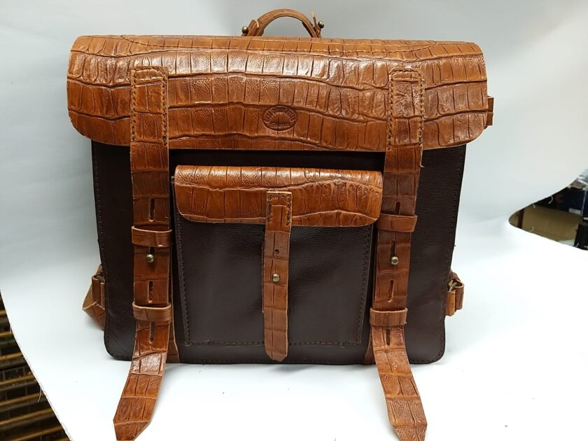 Military Leather Backpack - immagine 7