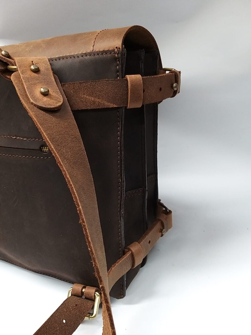 Military Leather Backpack - immagine 6