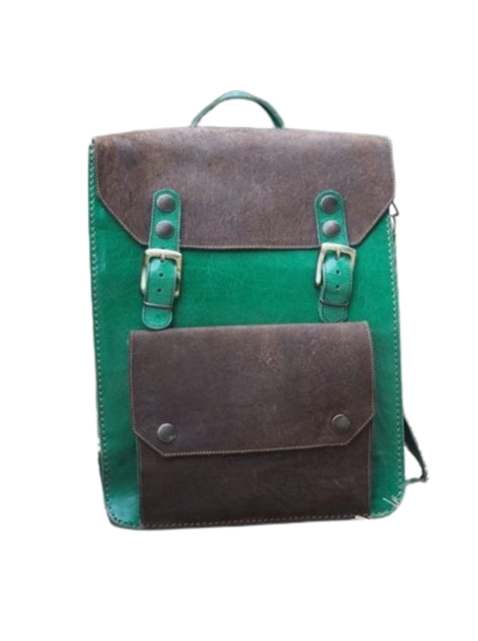 Medium-Large Genuine Leather Backpack
